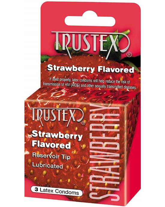 Trustex Strawberry Flavoured Condoms 3 Pack