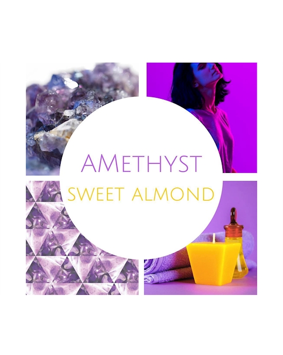 Organic Massage Oil With Stones Sachet - Amethyst Sweet Almond