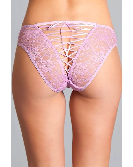 Lace And Strap Floral Panty - M