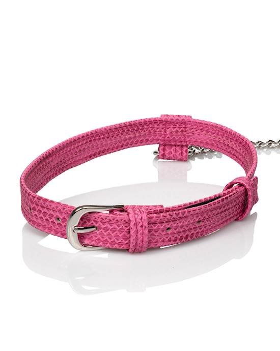 Calexotics Tickle Me Pink Collar With Leash