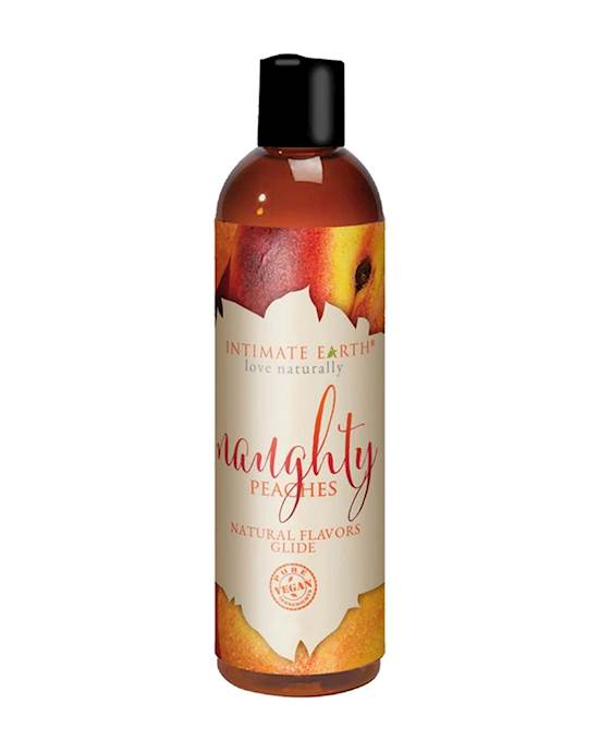 Intimate Earth Natural Flavours Glide  Naughty Peaches