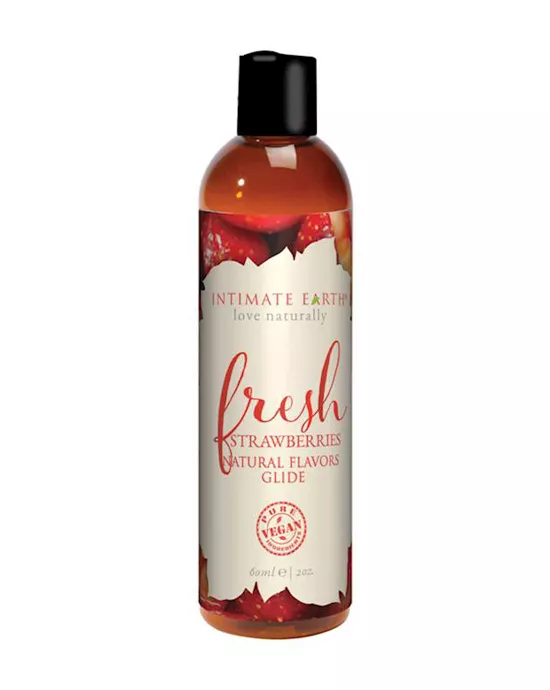 Intimate Earth Natural Flavours Glide  Strawberry