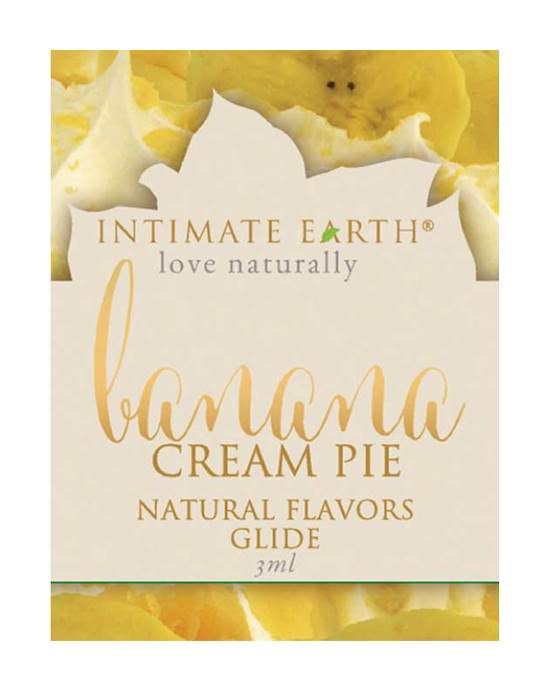 Intimate Earth Natural Flavours Glide Foil  Banana Cream Pie
