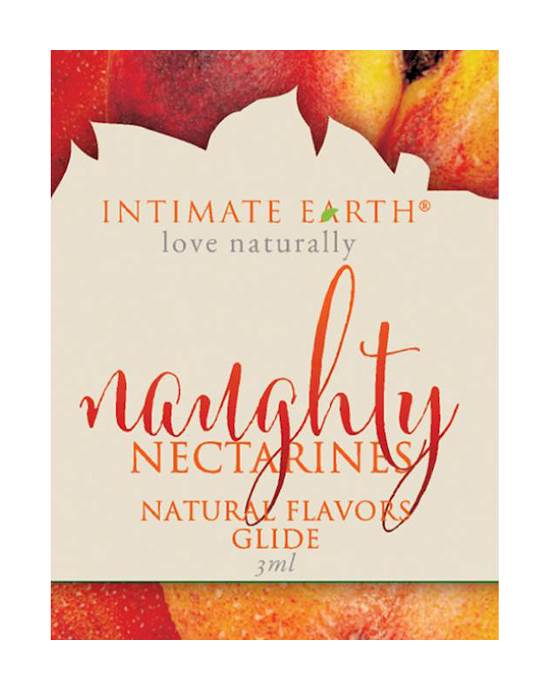 Intimate Earth Natural Flavours Glide Foil  Naughty Nectarine
