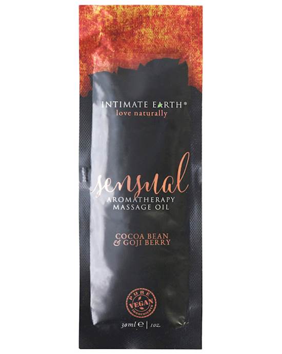 Intimate Earth Sensual Aromatherapy Massage Foil - Cocoa Bean And Goji Berry