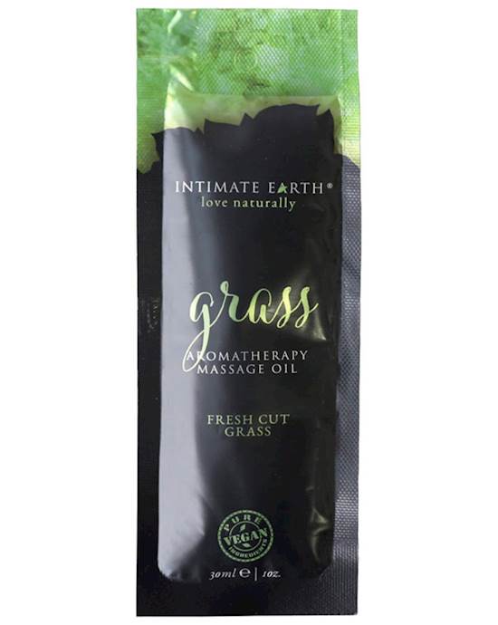 Intimate Earth Grass Aromatherapy Massage Foil - Fresh Cut Grass