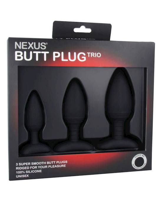Butt Plug Trio 3 Solid Silicone Butt Plugs 