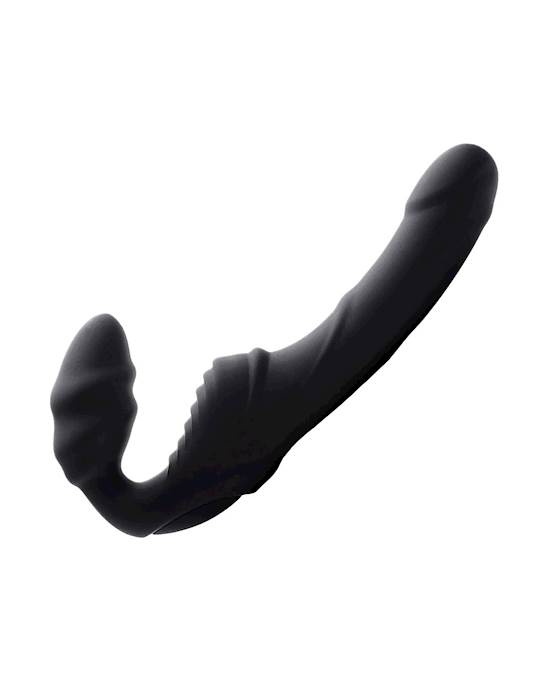 Slim Rider Strapless Vibrating Silicone Strap On