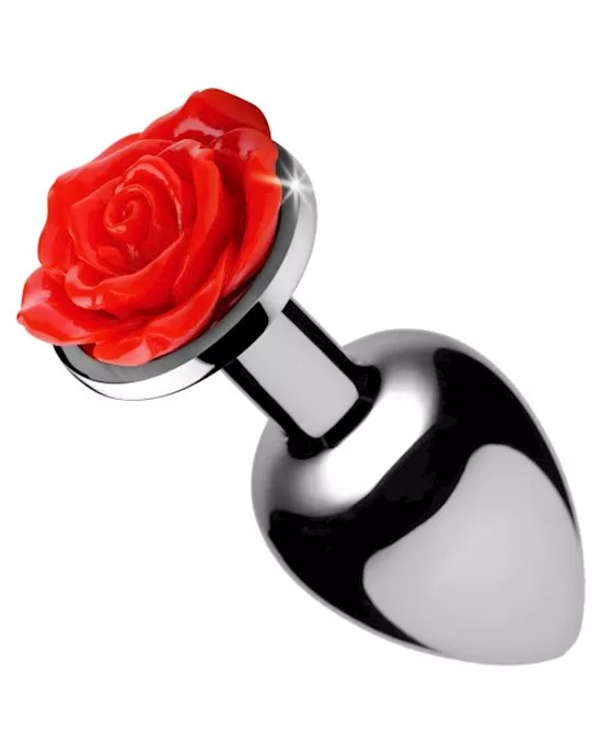 Red Rose Anal Plug  Small