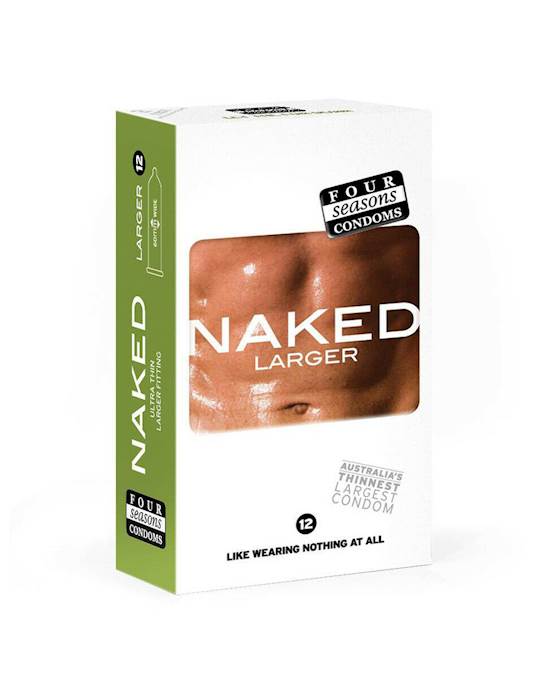 Four Seasons Naked Larger Condoms  12 Pack