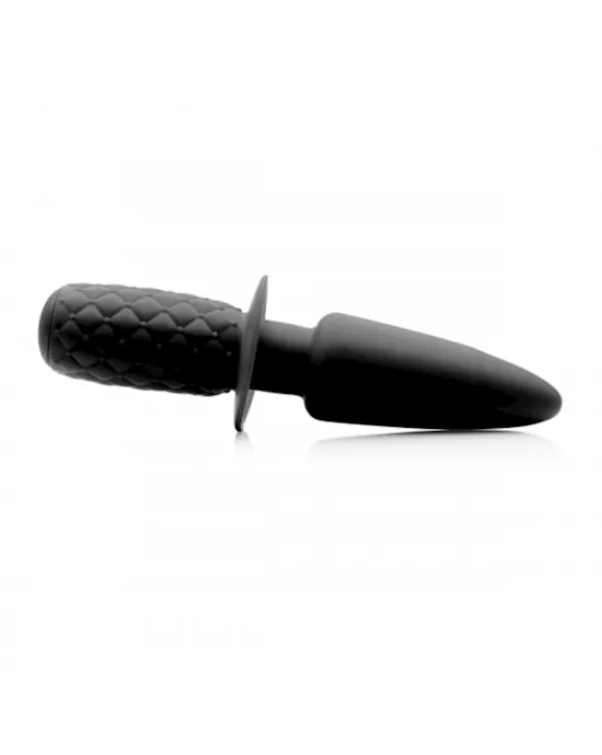 Ass Thumpers The Plug 10x Silicone Vibrating Thruster  725 Inch