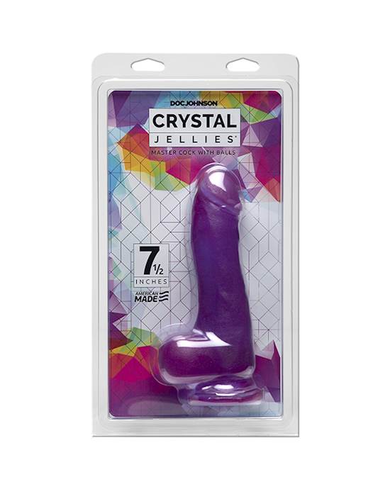 Doc Johnson Crystal Jellies 7.5 Inch Master Cock With Balls