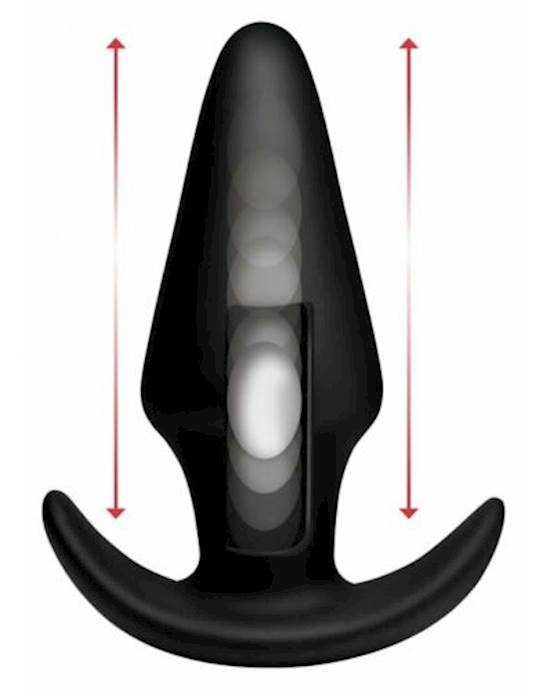 7x Remote Control Silicone Butt Plug - Large