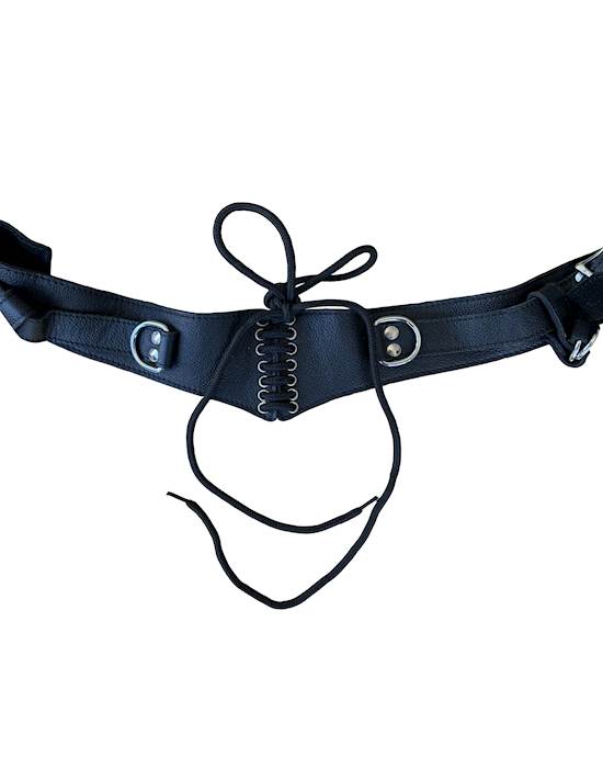 Bound X Adjustable Leather Strap On Harness