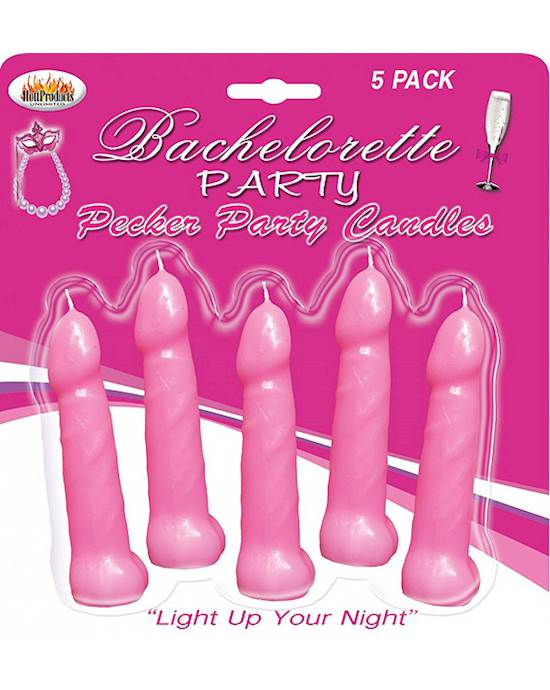 Bachelorette Party Pecker Candles - 5 Pack