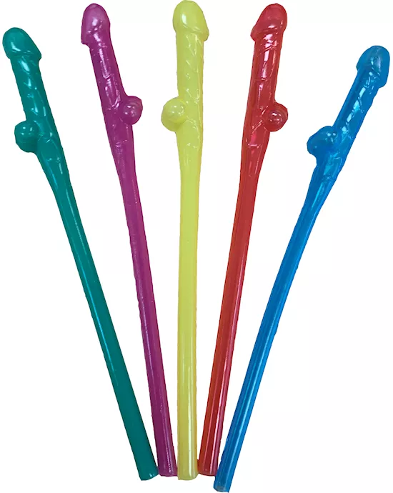 Penis Straws  1 Piece Random Colour