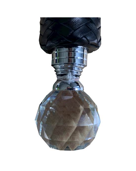 Glass Ball Embellished Leather Flogger