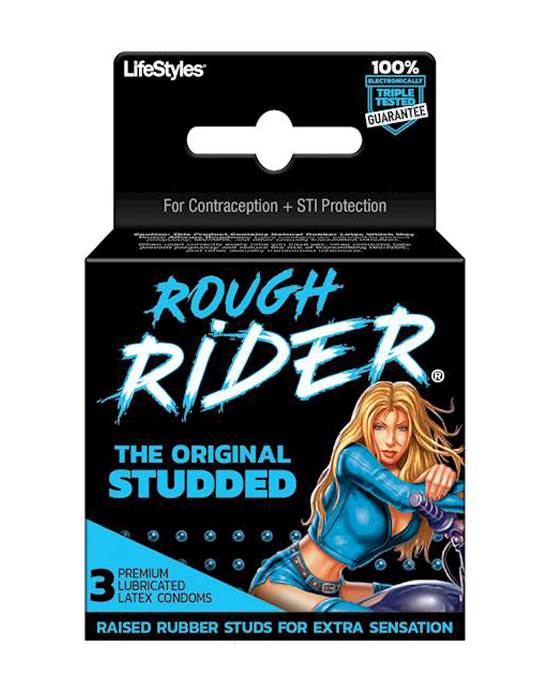 Lifestyles Rough Rider Studded Condoms 3 Pack