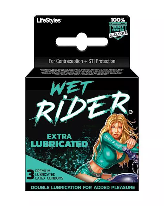 Lifestyles Wet Rider Condoms 3 Pack