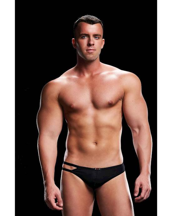 Baci Low Rise Thong With Side Straps (L/xl)