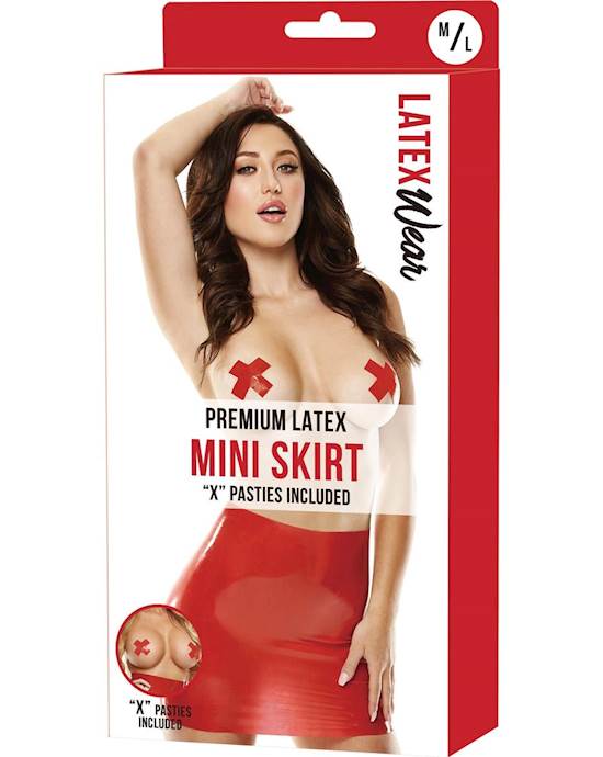 Premium Latex Mini Skirt - M/l