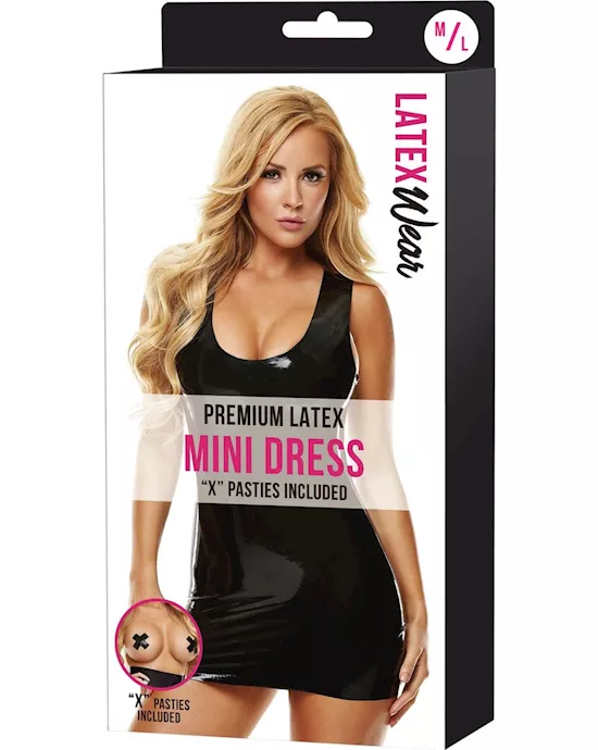Premium Latex Mini Dress  SM