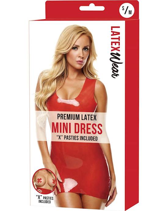 Premium Latex Mini Dress - M/l