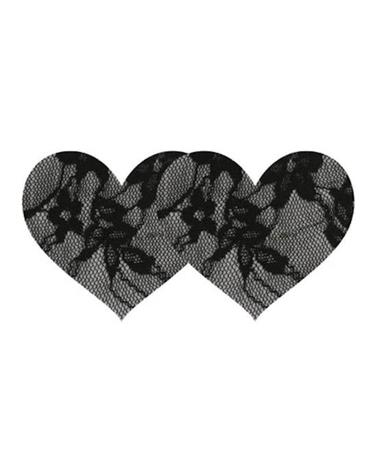 Black Lace Heart Pasties