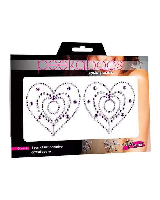 Crystal Heart Rhinestone Pasties