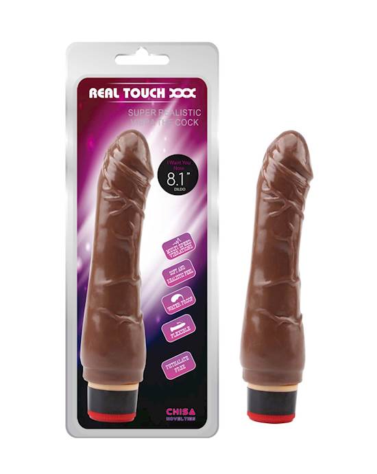 Real Touch Vibrating Cock - 8.2 Inch