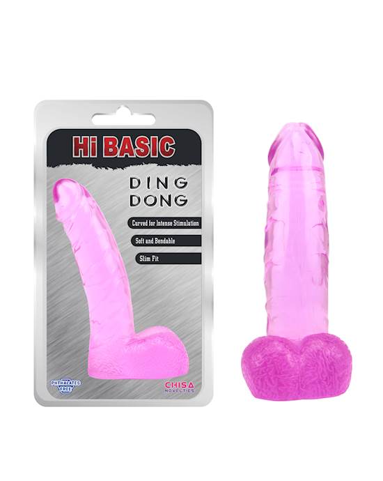Ding Dong Dildo With Balls - 5 Inch