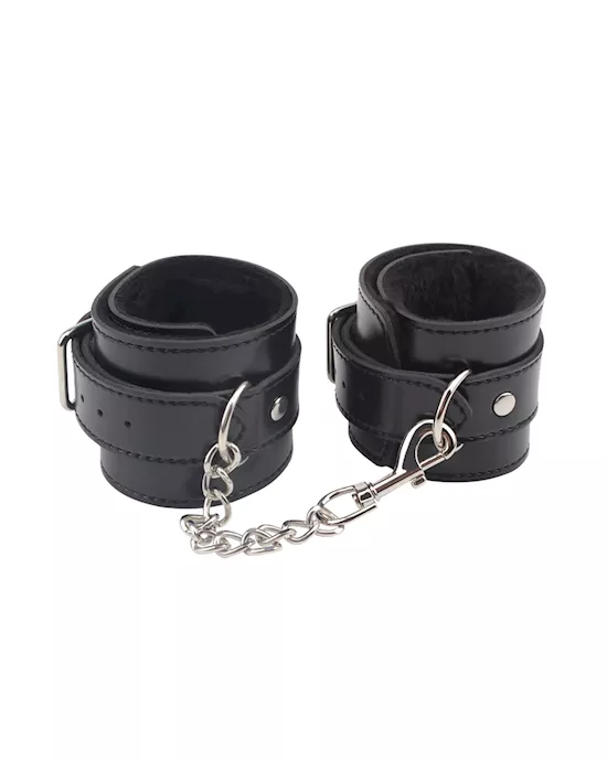 Obey Me Leather Ankle Cuffs