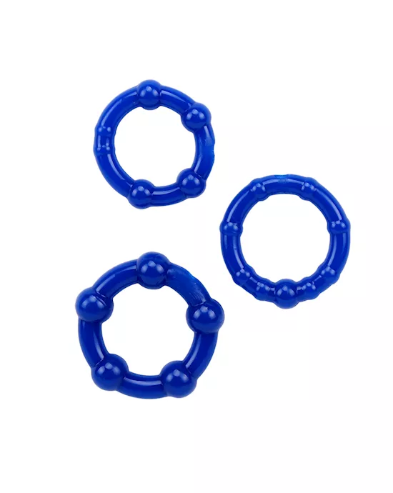 Beaded Cock Ring Set  3 Pack
