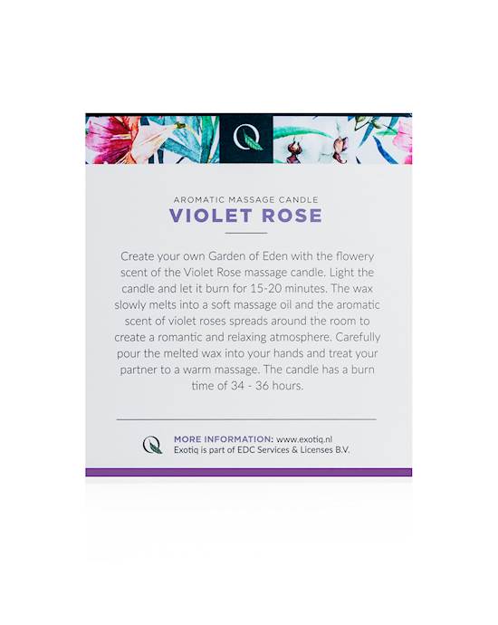 Exotiq Massage Candle Violet Rose