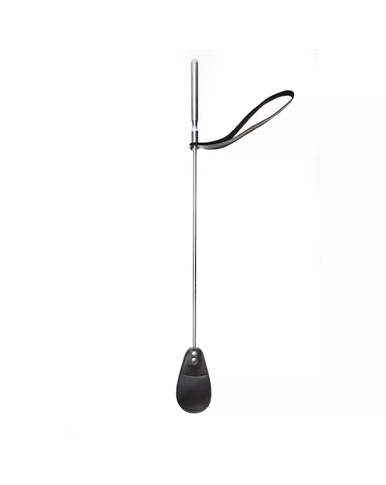 Triple X Leather Crop with Metal Handle