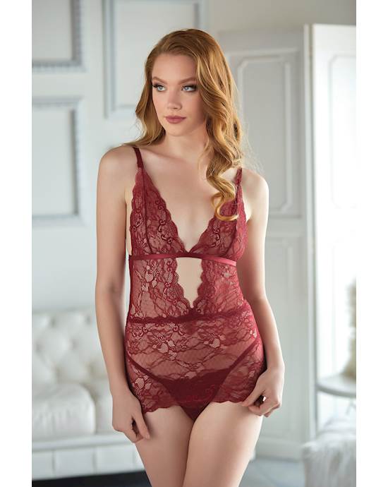 Lace Chemise With G-string