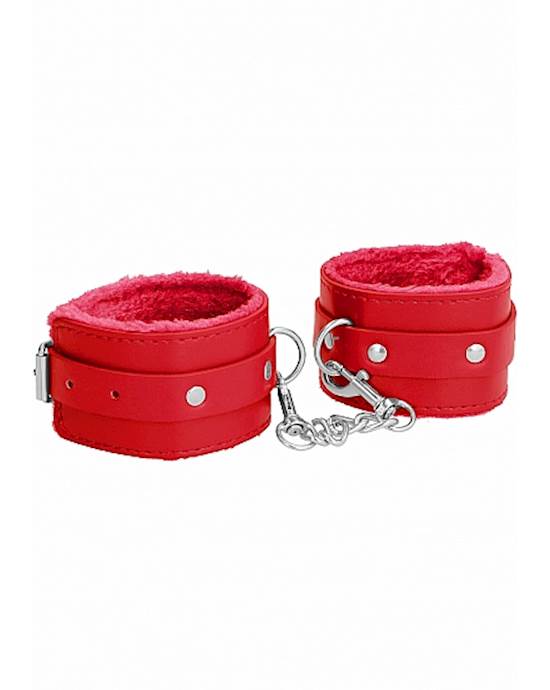 Ouch! Plush Leather Hand Cuffs 