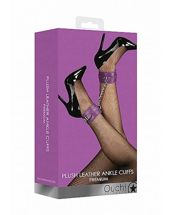 Ouch! Plush Leather Ankle Cuffs 