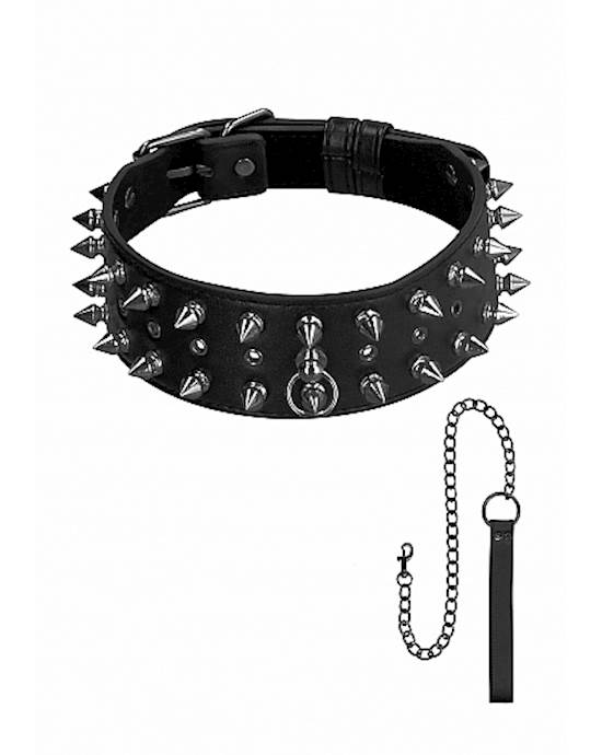 Ouch! Skulls And Bones - Neck Chain With Spikes