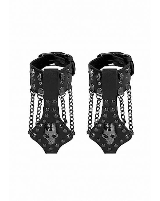 Ouch! Skulls And Bones - Handcuffs With Skulls & Chains 