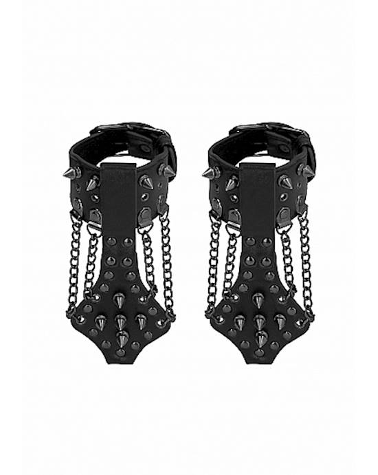 Ouch Skulls and Bones  Handcuffs with Spikes  Chains