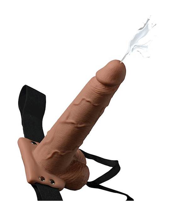 Fetish Fantasy 7.5 Inch Hollow Squirting Strap-on With Balls 