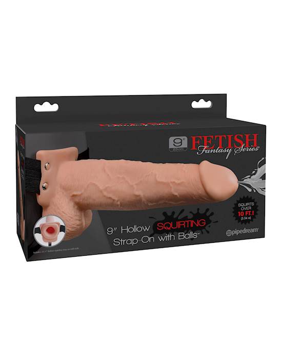 Fetish Fantasy Hollow Squirting Strap-on With Balls