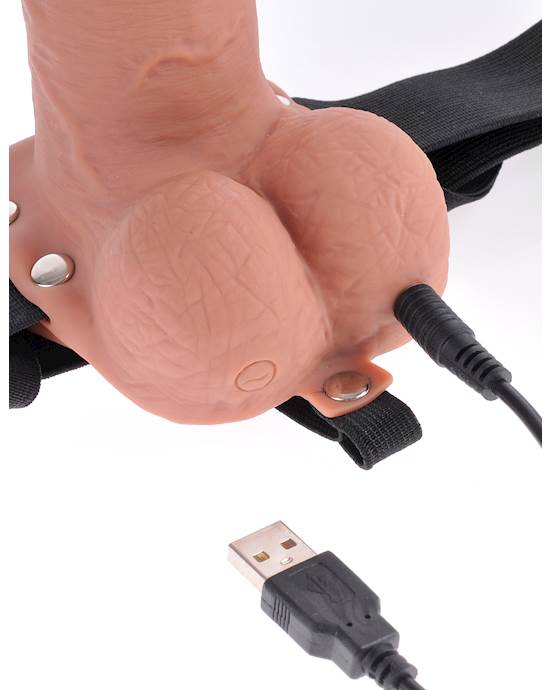 Fetish Fantasy 7 Inch Hollow Rechargeable Strap-on Remote