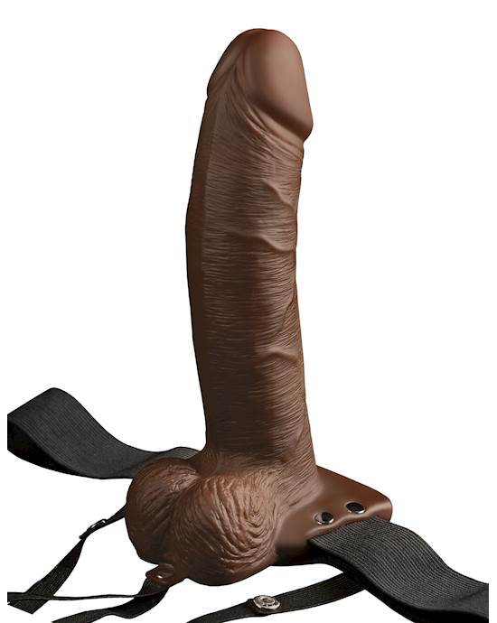 Fetish Fantasy 8 Inch Hollow Rechargeable Strap-on Remote 