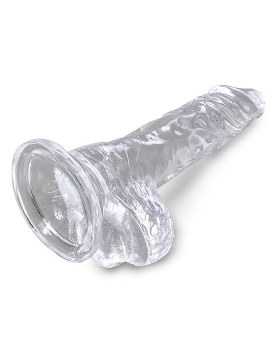 King Cock Clear Dildo With Balls - 4 Inch