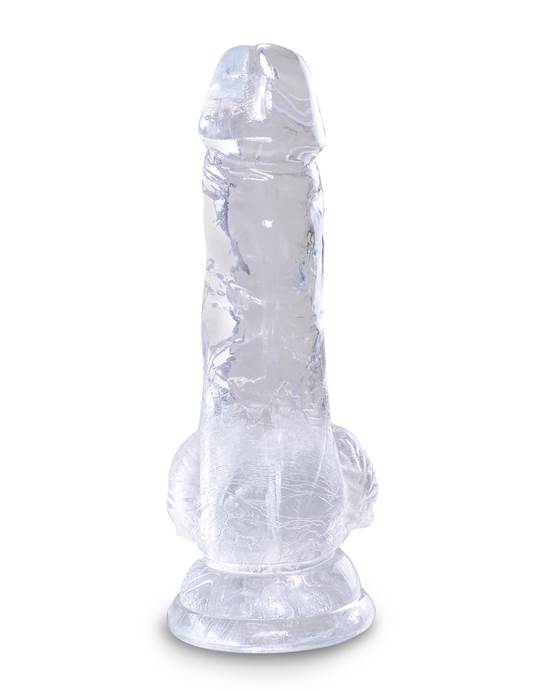 King Cock Clear Dildo with Balls  5 Inch