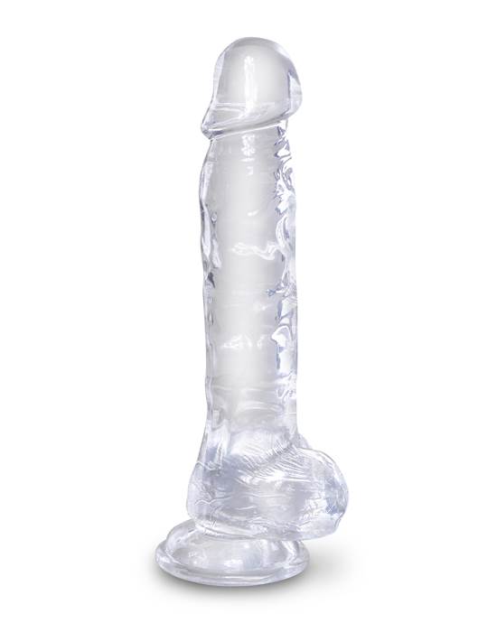 King Cock Clear Dildo With Balls - 8 Inch