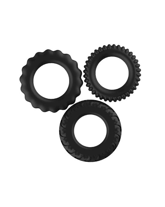 Silicone Cock Rings  3 Pack