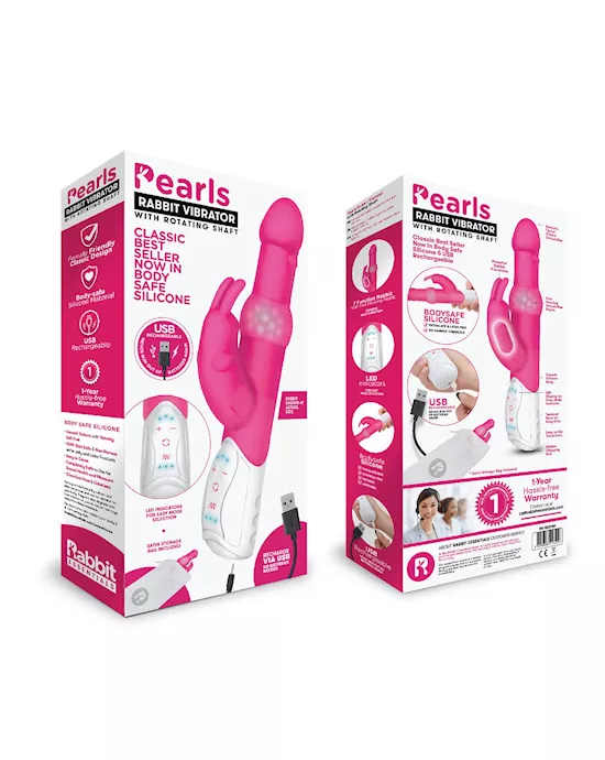 RR Rechargeable Pleasure Pearls Rabbit Hot Pink